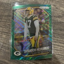 2025 Panini Prizm Brandon McManus #290 Green Wave Color Match Prizm Packers