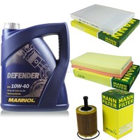 MANN-FILTER Inspektionspaket 5L Mannol Defender 10W-40 FüR Seat Toledo Ii 2.3