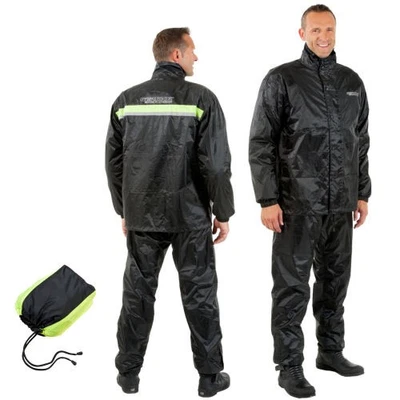Ensemble De Pluie Pour Moto Germot Scoot 2 Pièces Couleur: Noir/Jaune Taille: M - Photo 1/3