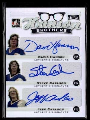 2015-16 Leaf Metal Hanson Brothers David Hanson / Steve Carlson / Jeff Carlson