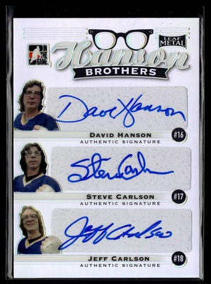 #ad 2015 16 Leaf Metal Hanson Brothers David Hanson Steve Carlson Jeff Carlson $299.99