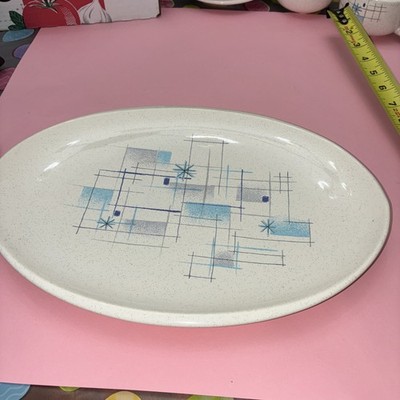 Franciscan Oasis Platter 13 Oval California Atomic Modern 1950s Chip!! See Pic