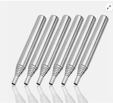 2pcs Portable Emergency Fire Starter Stainless Steel Blow Fire Tube Fire Tools