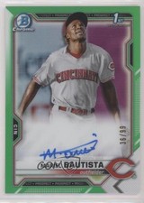 2021 Bowman Chrome Prospects Green Refractor 36/99 Mariel Bautista Auto g1z