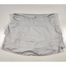 Athleta Girl Gray Athletic Skort Built-In Shorts Pocket Size 12