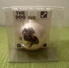 The Dog Artlist Collection German Shepherd Puppy Glass Christmas Ornament Unopen