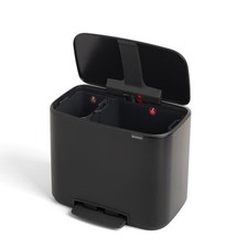 121227 - Poubelle Bo Pedal Bin, 11 + 23 litres, Noir mat