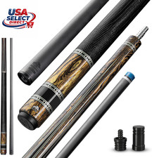 Retro Carbon Pool Cue 30" Low Deflection Shaft 12.5mm Tip Grip