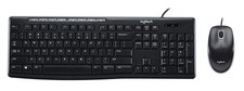 Logitech MK200 Media Combo Wired Keyboard and Mouse, Full-Size Keyboard with Eas