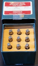 GREENFIELD STANDARD DUTY #0-8 Machinist STEEL STAMPS 1/8"  ORIGINAL BOX
