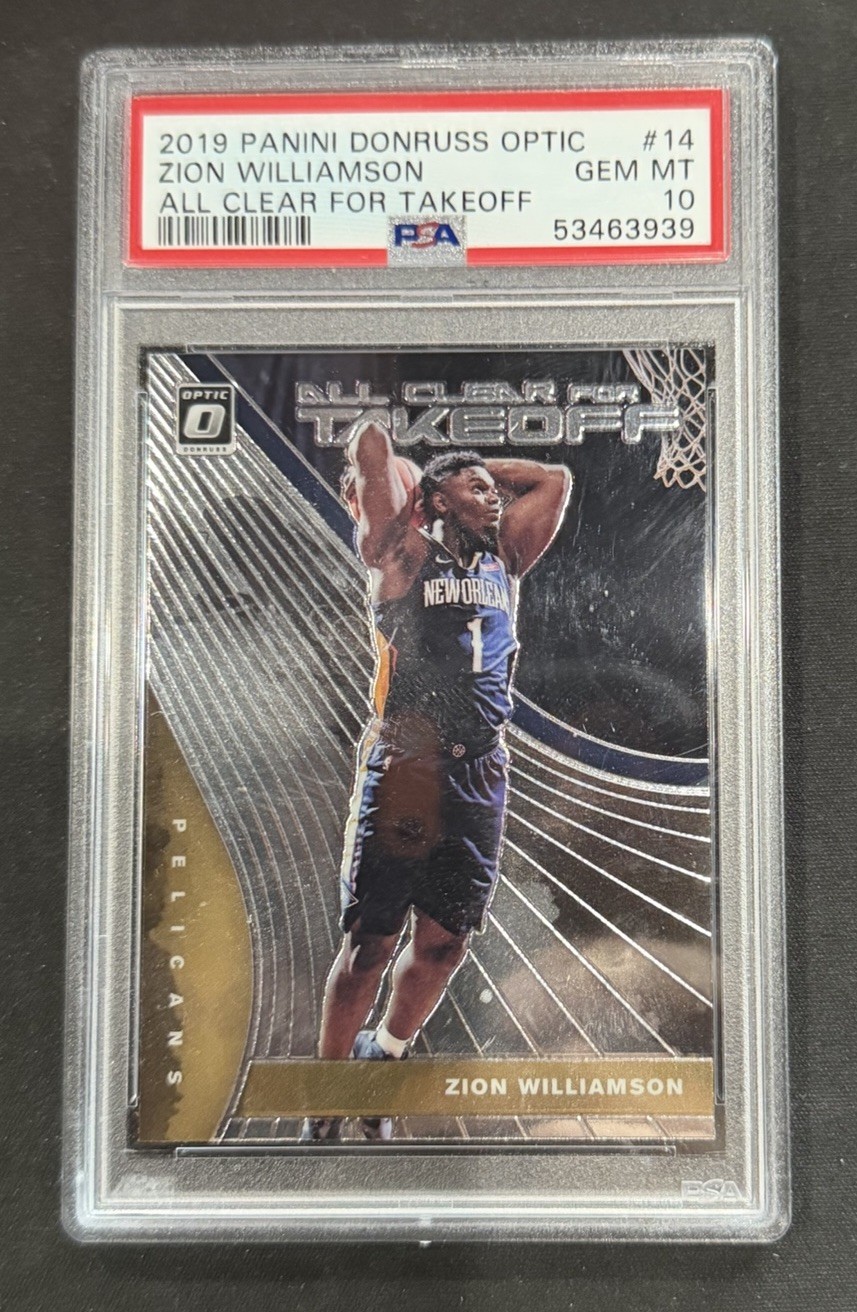 Zion Williamson 2019-20 Donruss Optic #14 All Clear For Takeoff PSA 10 Pelicans