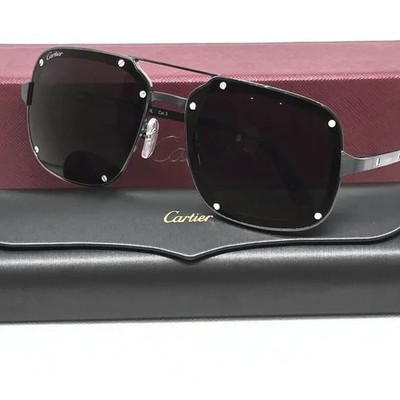 CARTIER  BLACK TITANIUM SUNGLASSES  NEW .AUTHENTIC  COMPLETE PACKAGE CT0194S-004