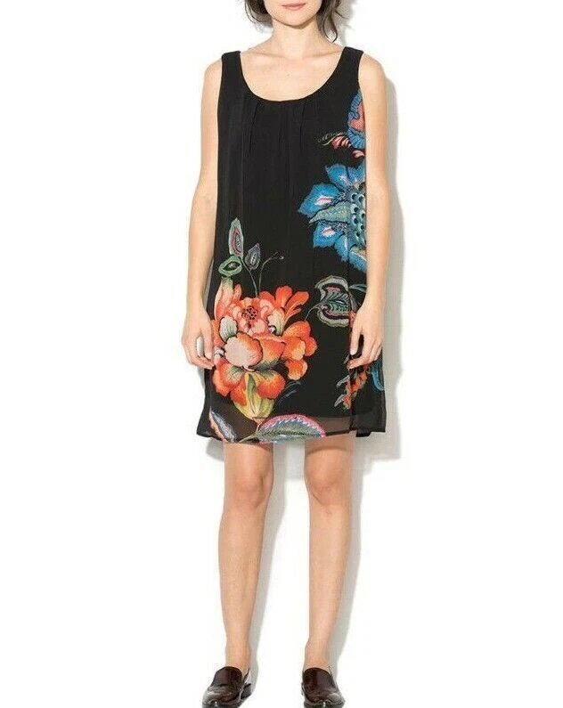 Robe Desigal Colorée Taille XS (34) - Coupe évasée En Coton, Parfaite Pour Le Printemps/été