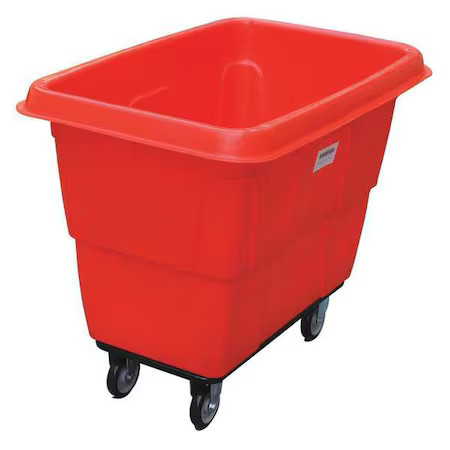 Zoro Select 36Fl08 Cube Truck, 3/8 Cu. Yd., 500 Lb. Cap, Red, 36Fl08