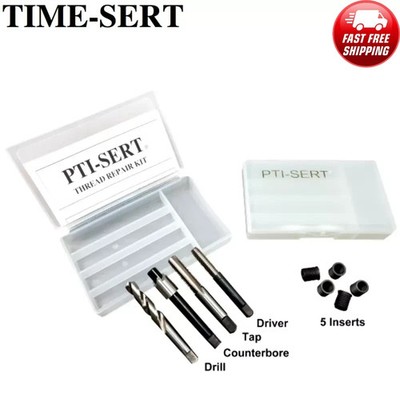 TIME-SERT  M14 x 1,5 mm Gewindereparatursatz - inkl. Gewindebohrer, Bohrer, Bohrung, 5 Einsätze