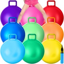 9 Pcs Hopper Ball 20 Inch Outdoor Bouncy Balls with Handles and Air Pump Jump...