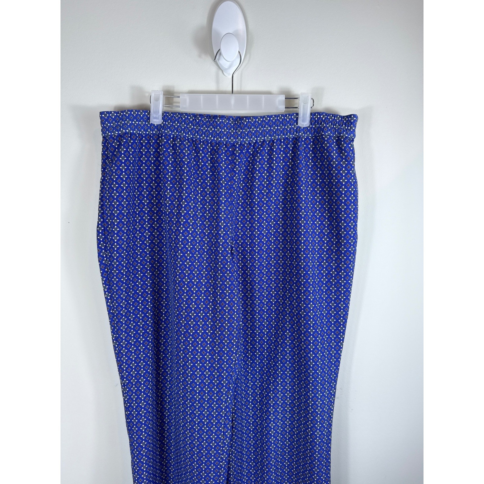 Talbots Petites Blue Patterned Pull On Casual Pan… - image 3