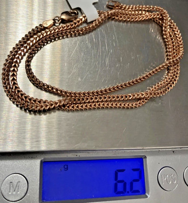 10k Rotgold Franco Kette 6,14 Gramm 2,4x2mm 24'' Starz Brandneu mit Etikett 10k