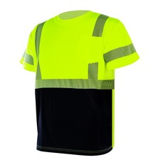 VENDACE ANSI Class 3 Hi Vis Reflective Safety Shirt Yellow L