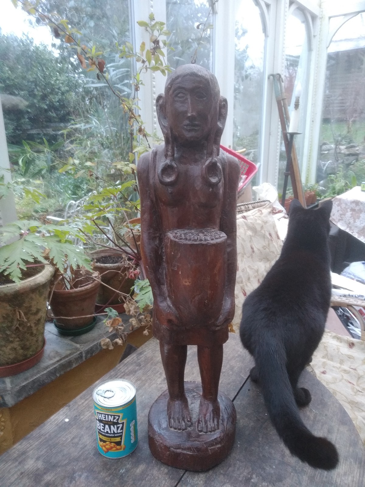Vintage African Carved Figure, 65 cm tall, 7.1 kg