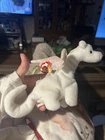 TY Beanie Baby MAGIC the White Dragon Vintage Ty Beanie Babies Plush Toy
