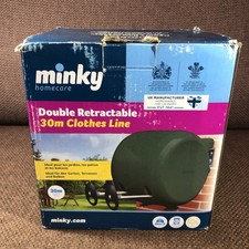 Minky Retractable Adjustable Compact Clothes Washing Drying Double Line - 30m