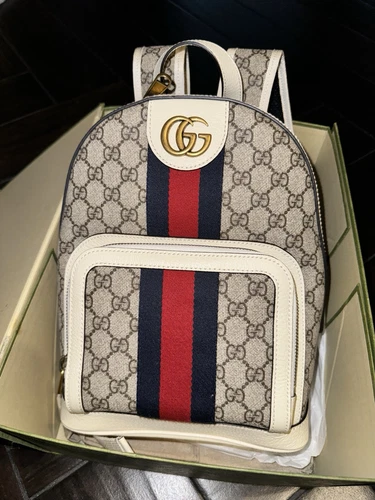 SAC À DOS OPHIDIA NEUF LOGO GUCCI SUPRÊME MONOGRAMME TOILE DE VEAU authentique RARE !