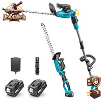 Teleskop Heckenschere Akku 20V 53 Cm Doppelmesser 2-In-1 Gartenwerkzeug