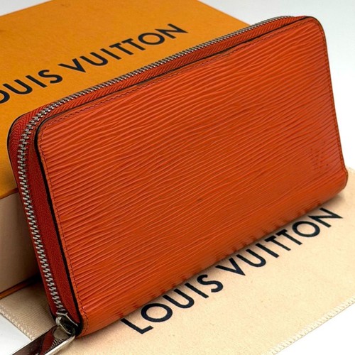 Louis Vuitton Epi Zippy Wallet Orange Round Fastener Long Wallet Japan 076813