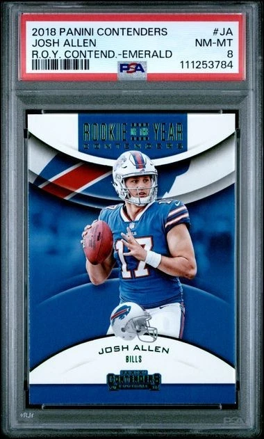 Josh Allen Panini Contenders Rookie of the Year Contenders #JA Emerald