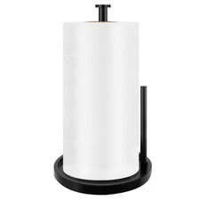 Paper Towel Holder Countertop, Standing Paper Roll Holder with Anti Slip Weig...