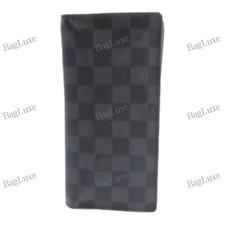 LOUIS VUITTON LV Brazza Long Wallet N62665 Damier Graphite Black Grey