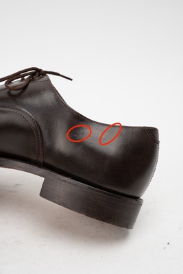 Sanders Oxford Cap Toe Dress Shoes Dark Brown Leather 