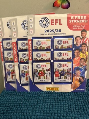 Panini EFL Official Sticker Sammlung 2025/26 Brandneu alle 72 Teams