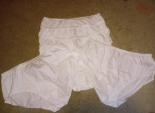 HANES 5 Pair JMS Just My Size PLUS Women's WHITE Underwear SIZE 12 Cotton BRIEFS