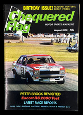 Vintage "Chequered Flag" Motor Sports Magazine 'Peter Brock' Article August 1975