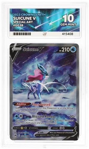 Pokemon Crown Zenith Suicune V GG38/GG70 ACE Perfect Subs