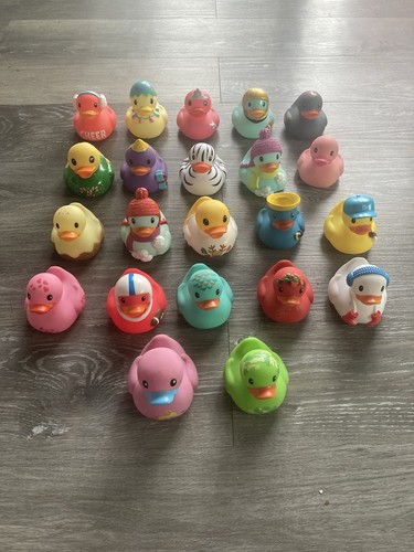 HUGE LOT 22 Infantino Only Fun Time Rubber Ducks Asst Designs Styles Medium Jeep