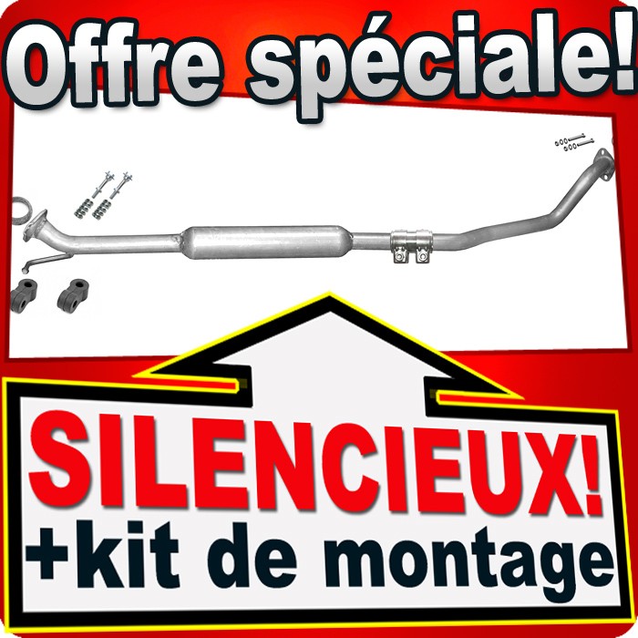 Silencieux intermédiaire pour Suzuki Swift 3 1.3 1.5 1.3DDiS échappement en acier