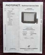 Sams Photofact 3424 Service Manual for JC PENNEY 1048