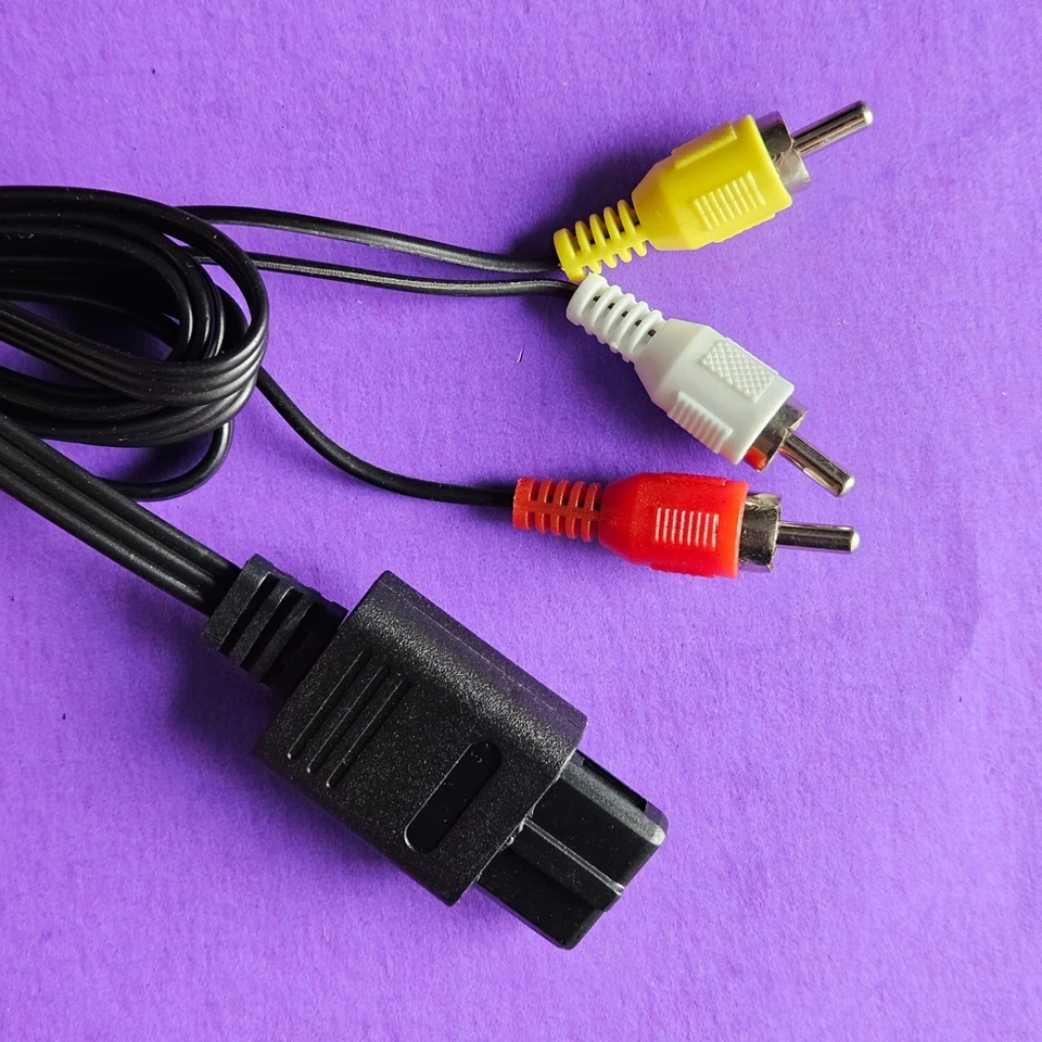 Nintendo N64 6FT RCA AV TV Audio Video Stereo Cable Cord For Nintendo 64 - Image 2 of 2