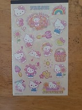 Hello Kitty Sanrio Kawaii Sticker Sheet For Decoration, Journal, Scrapbook