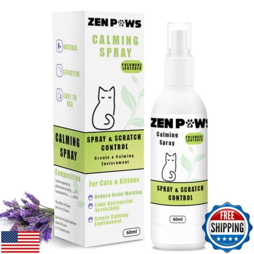 Zenpaws Cat Phermone Calming Spray - Quickly Relieve Stress - Reduces Scratch