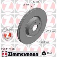 Zimmermann 2X Bremsscheibe Vorne Ø336 Mm InnenbelüFtet FüR Ford Focus II Da_