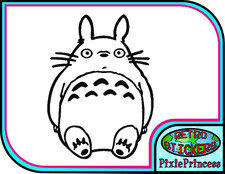 Studio Ghibli Totoro Q Vinyl Sticker Vehicle Car Bike Wall Poster Window Anime