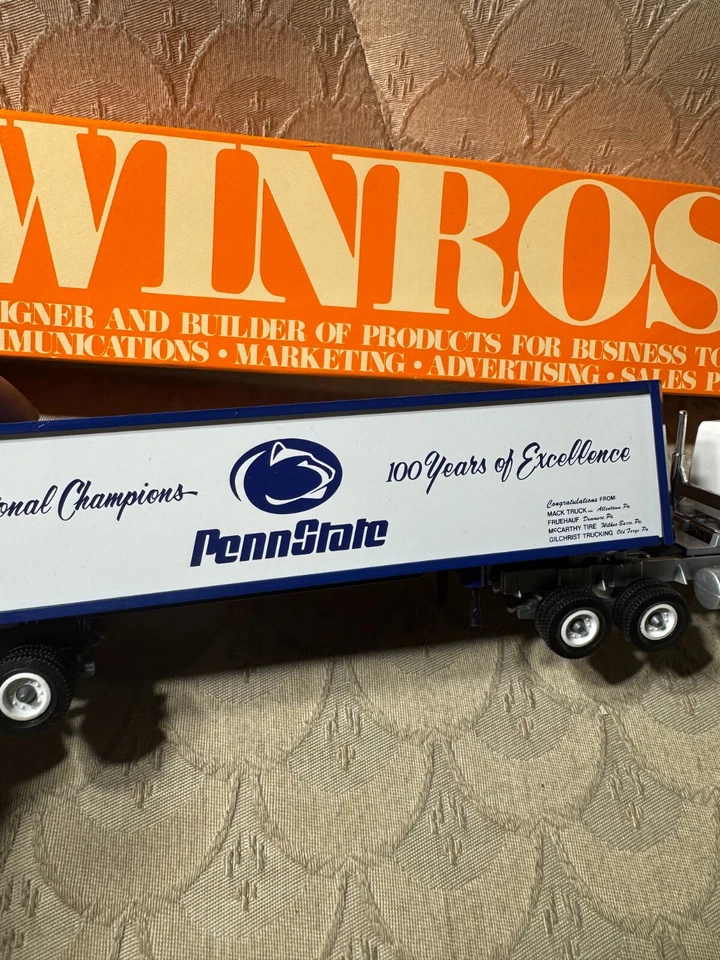 Winross 1986 Penn State Champions Racing Truck And Trailer In Box - Image 3 of 4