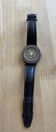 John Hardy Sterling Watch Swiss 4874 Made with Brown Leather Band