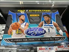2020-21 Panini Certified Basketball Hobby Box Factory Sealed