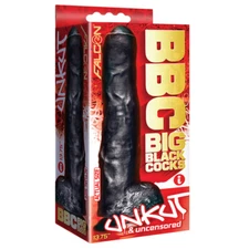 Falcon BBC Big Black Cock dildo-dong Unkut 13.75in w/ suction cup base