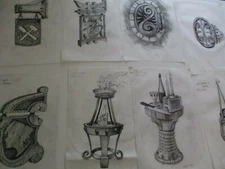 COLLECTION DRAWINGS ILLUSTRATION ANIMATION COMIC ART SCULPTURE ARCHITECTURAL 